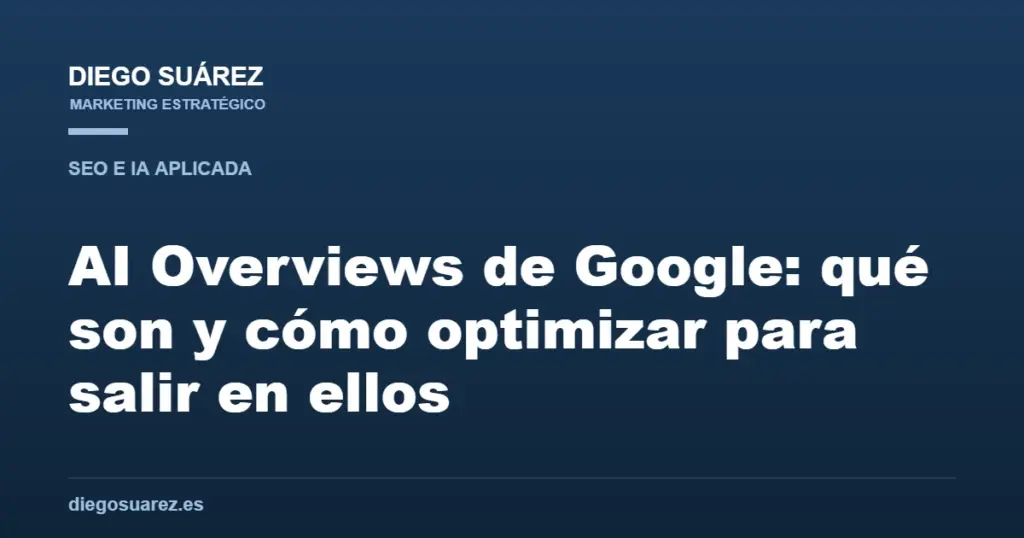 AI Overviews de Google: qué son y cómo optimizar para salir en ellos