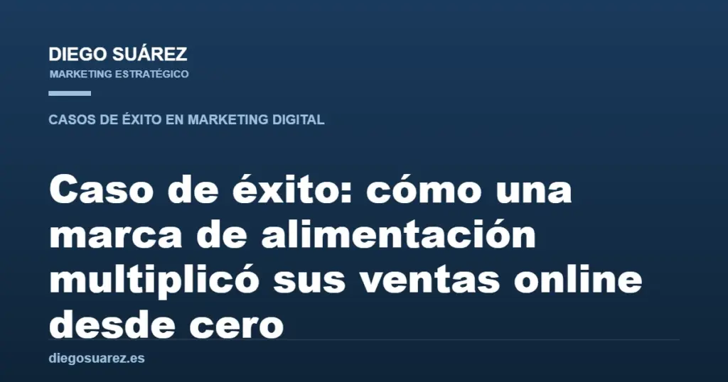 Caso de éxito: cómo una marca de alimentación multiplicó sus ventas online desde cero
