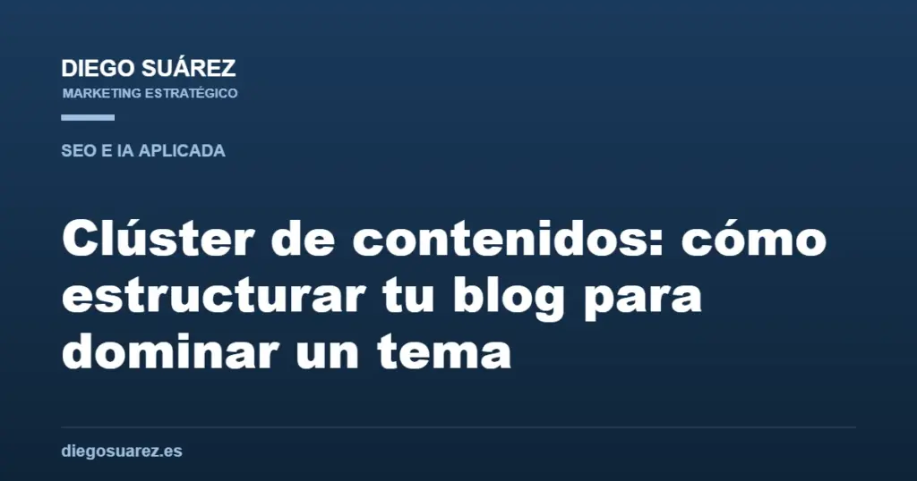 Clúster de contenidos: cómo estructurar tu blog para dominar un tema