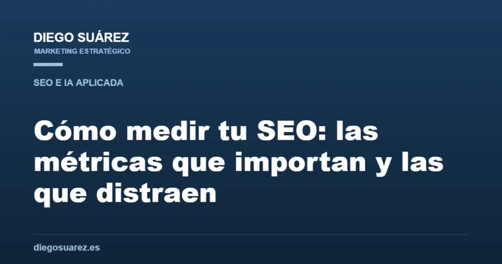 Cómo medir tu SEO: las métricas que importan y las que distraen