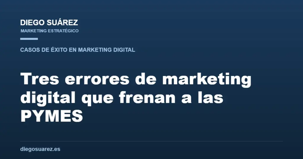 Tres errores de marketing digital que frenan a las PYMES