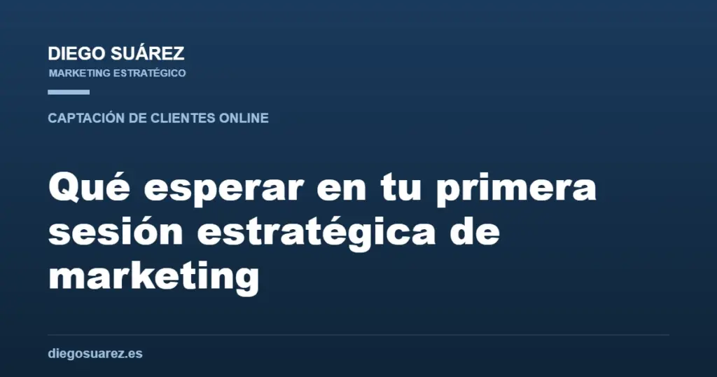 Qué esperar en tu primera sesión estratégica de marketing