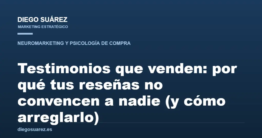 Testimonios que venden: por qué tus reseñas no convencen a nadie (y cómo arreglarlo)